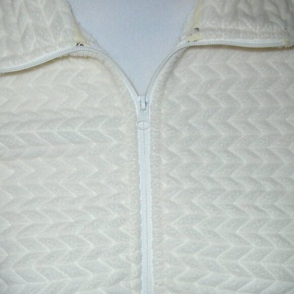 Emily B Womens Medium Ivory Oversized 100% Polyester Thick Sweatshirt Pullover - Picture 4 of 9